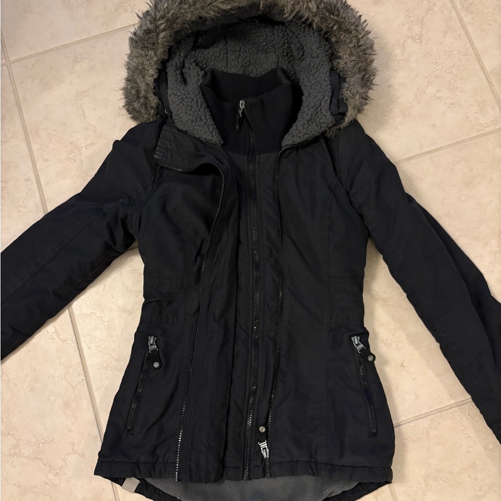Bench Women's Black Hooded Ski Jacket